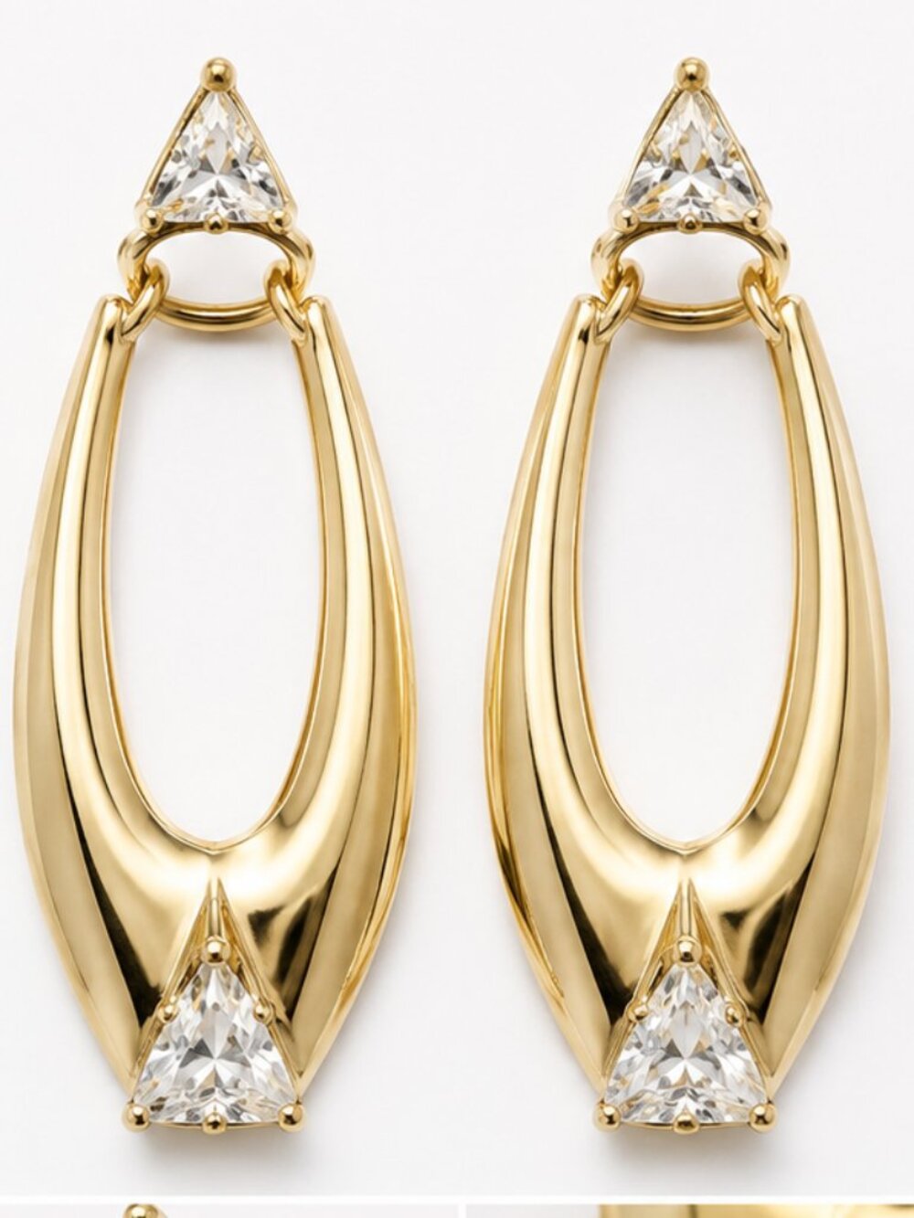 Sorrelli Gold Crystal Drop Earrings